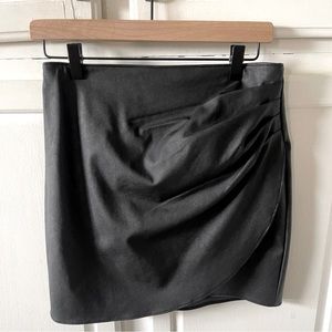 Leather mini skirt